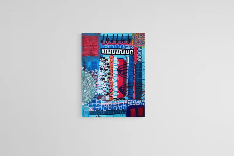 View Mixed Media Wall Art on Paper - Art Journal Page - Original Painting