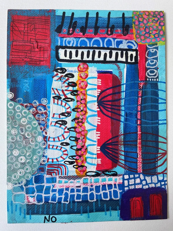 View Mixed Media Wall Art on Paper - Art Journal Page - Original Painting