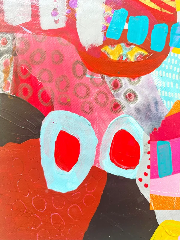 View Me Trying to Act Formal, Abstract Painting, Colorful Wall Art, Mixed Media Art, Original Painting, Modern Dutch Art