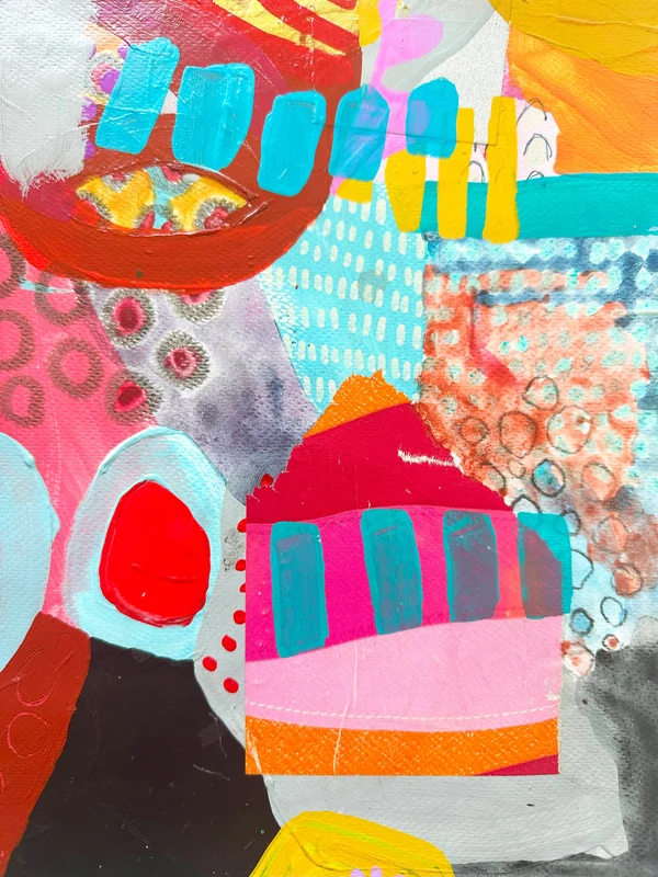 View Me Trying to Act Formal, Abstract Painting, Colorful Wall Art, Mixed Media Art, Original Painting, Modern Dutch Art