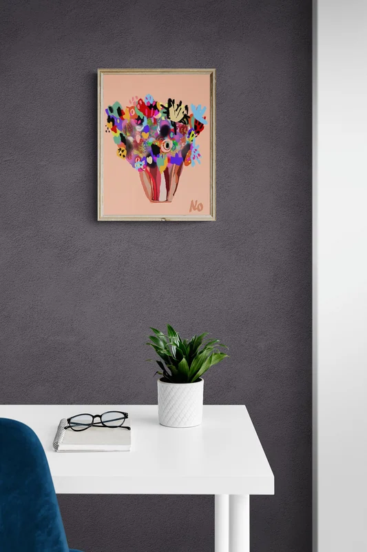 View Digital Modern Flower Stilllife Poster, Printable Wall Art, Digital Download,