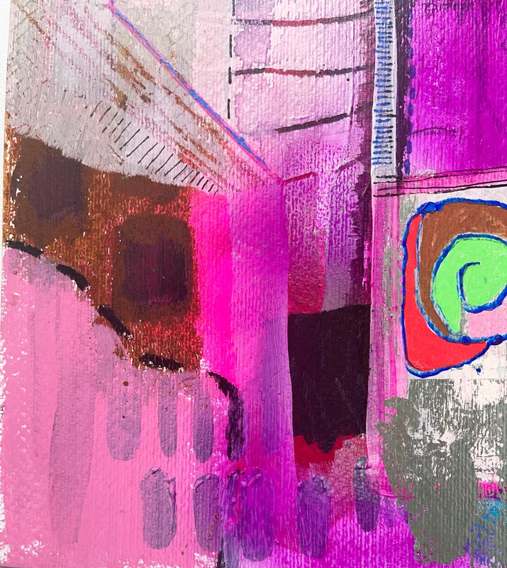 View Contemporary Wall Art on Paper, Mixed Media Collage, Unique Abstract Artwork