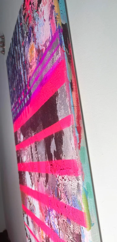 View Textured Wall Art, Colorful Abstract Wall Art, Contemporary Painting, Modern Wall Art, Original Painting on Canvas