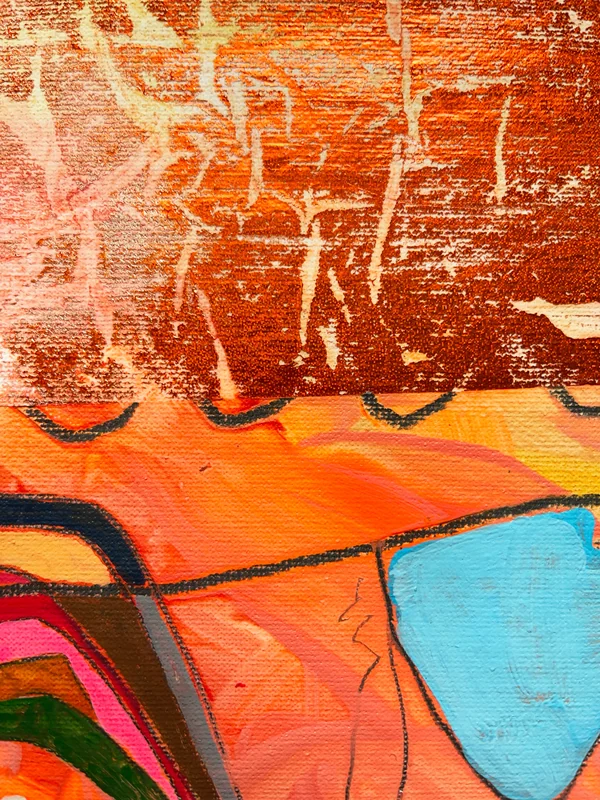 View Acrylic Painting, Colorful Wall Art, Mixed Media, Original Whimsical Art, Abstract Landscape Painting, Contemporary, Expressionist Art