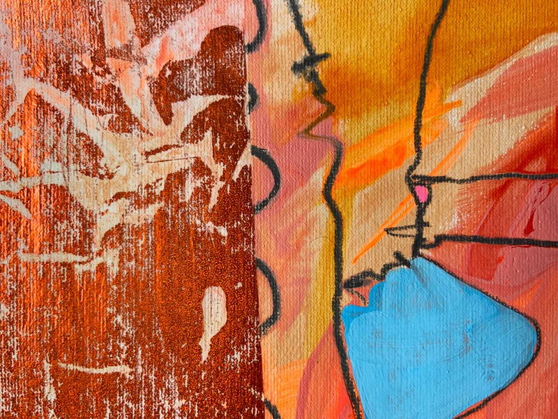 View Acrylic Painting, Colorful Wall Art, Mixed Media, Original Whimsical Art, Abstract Landscape Painting, Contemporary, Expressionist Art