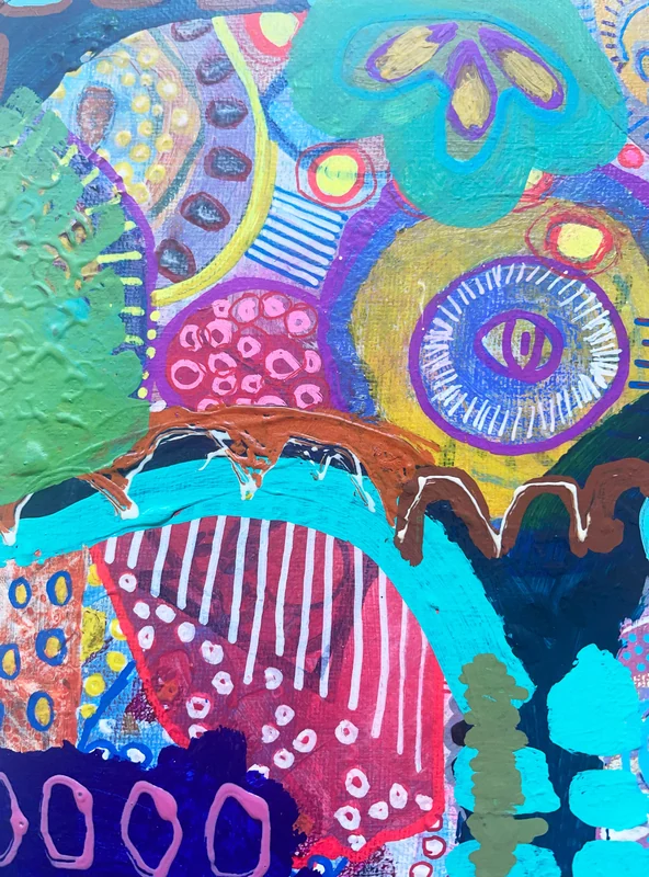 View Mixed Media Abstract Wall Art - Intuitive Art - Colorful Abstract Painting - Modern Wall Art - Expressionist Painting - Textured Wall Art