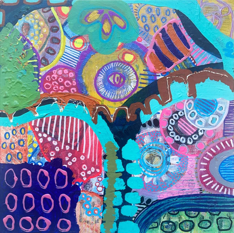 View Mixed Media Abstract Wall Art - Intuitive Art - Colorful Abstract Painting - Modern Wall Art - Expressionist Painting - Textured Wall Art