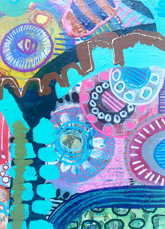 View Mixed Media Abstract Wall Art - Intuitive Art - Colorful Abstract Painting - Modern Wall Art - Expressionist Painting - Textured Wall Art