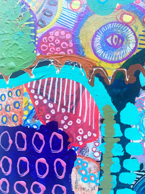 View Mixed Media Abstract Wall Art - Intuitive Art - Colorful Abstract Painting - Modern Wall Art - Expressionist Painting - Textured Wall Art
