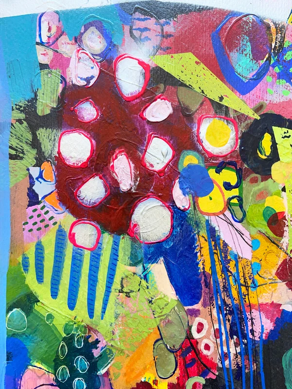 View Mixed Media Wall Art on Paper, Mixed Media Collage,  Unique Abstract Artwork, Modern Wall Art