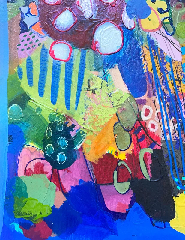 View Mixed Media Wall Art on Paper, Mixed Media Collage,  Unique Abstract Artwork, Modern Wall Art