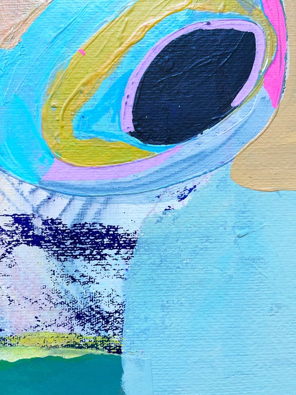 View Colorful Wall Art on Paper, Mixed Media Collage, Abstract Landscape Painting, Expressionist Artwork
