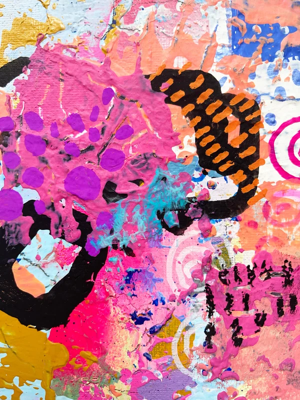 View Mixed Media Abstract Wall Art, Intuitive Art, Colorful Abstract Painting, Modern Wall Art, Contemporary Painting