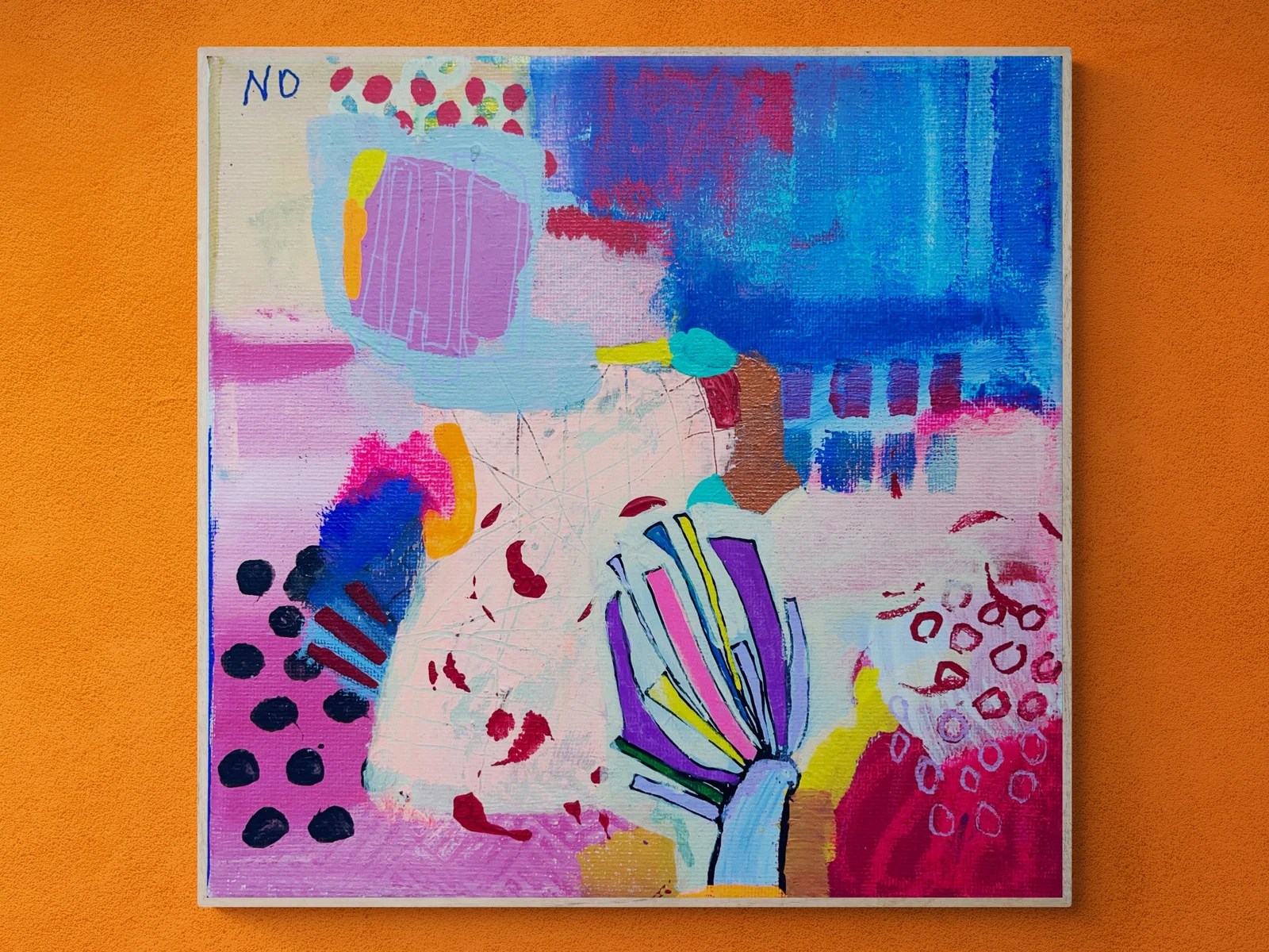 Mixed Media Abstract, Intuitive Art,Colorful Abstract Painting ,Modern Wall Art, Abstract Landscape, Inspired by joyful summer days