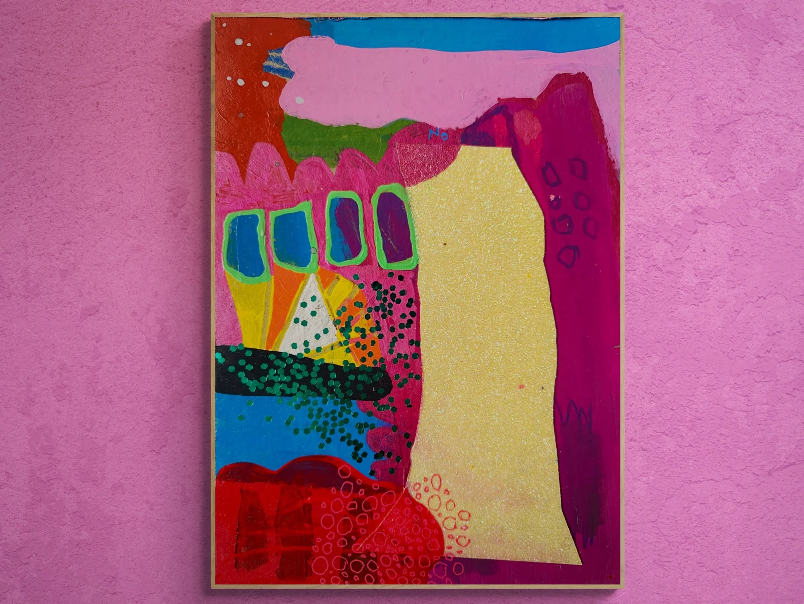 PDA, Mixed Media Wall Art on Upcycled Cardboard, Art Journal, Mixed Media Collage , Colorful Modern Painting, Abstract Expressionist Paintin