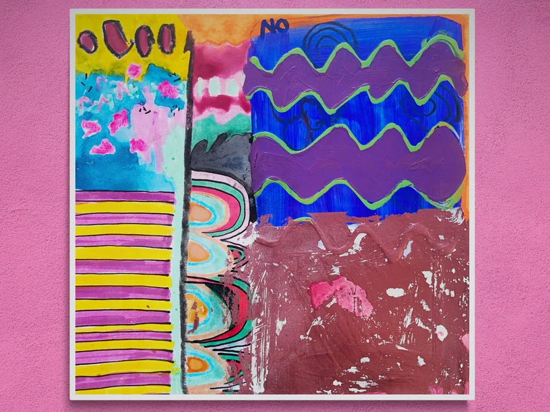 View Original Painting, Mixed Media Collage, Abstract Expressionist Painting, Modern Wall Art, Art Journal, Colorful Painting