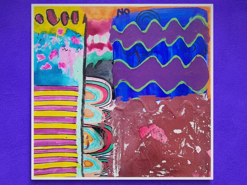 Original Painting, Mixed Media Collage, Abstract Expressionist Painting, Modern Wall Art, Art Journal, Colorful Painting