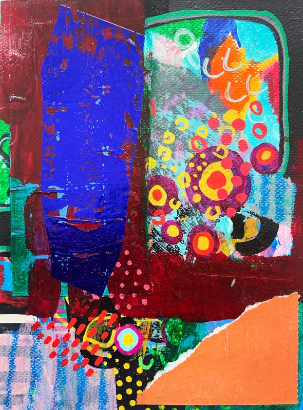 View Original Abstract Painting, Intuitive Mixed Media Wall Art, Modern Abstract, Contemporary Painting, Intuitive Art, Mixed Media Collage