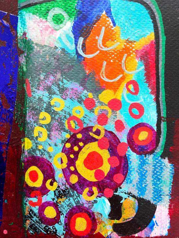 View Original Abstract Painting, Intuitive Mixed Media Wall Art, Modern Abstract, Contemporary Painting, Intuitive Art, Mixed Media Collage