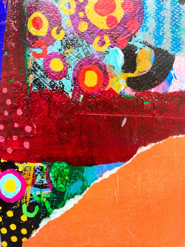 View Original Abstract Painting, Intuitive Mixed Media Wall Art, Modern Abstract, Contemporary Painting, Intuitive Art, Mixed Media Collage