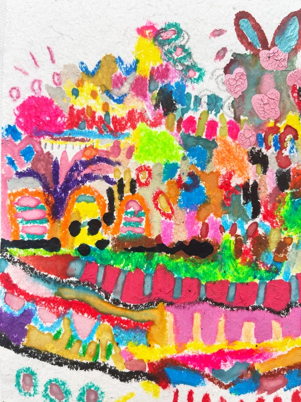 View Submarine Abstract, Colorful Abstract Wall Art, Mixed Media, Art Journal, Torn Paper, Modern Painting, Abstract Landscape, Junk Journal