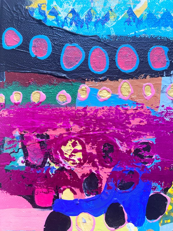 View Mixed Media Abstract Wall Art, Intuitive Art, Colorful Abstract Painting, Modern Wall Art, Contemporary Painting