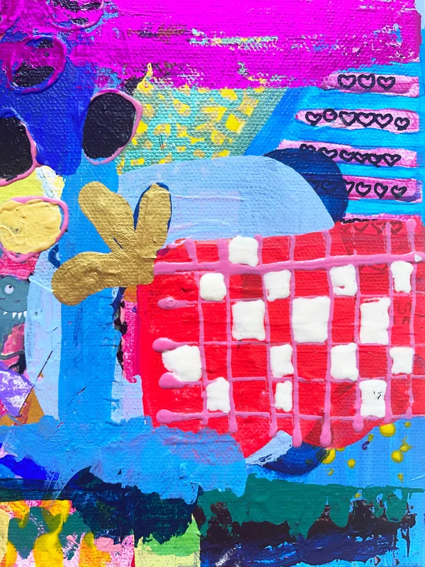 View Mixed Media Abstract Wall Art, Intuitive Art, Colorful Abstract Painting, Modern Wall Art, Contemporary Painting