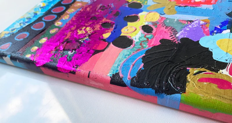 View Mixed Media Abstract Wall Art, Intuitive Art, Colorful Abstract Painting, Modern Wall Art, Contemporary Painting