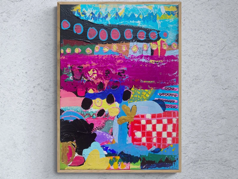 Mixed Media Abstract Wall Art, Intuitive Art, Colorful Abstract Painting, Modern Wall Art, Contemporary Painting