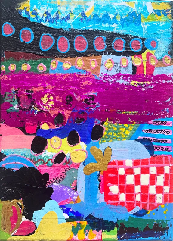 View Mixed Media Abstract Wall Art, Intuitive Art, Colorful Abstract Painting, Modern Wall Art, Contemporary Painting