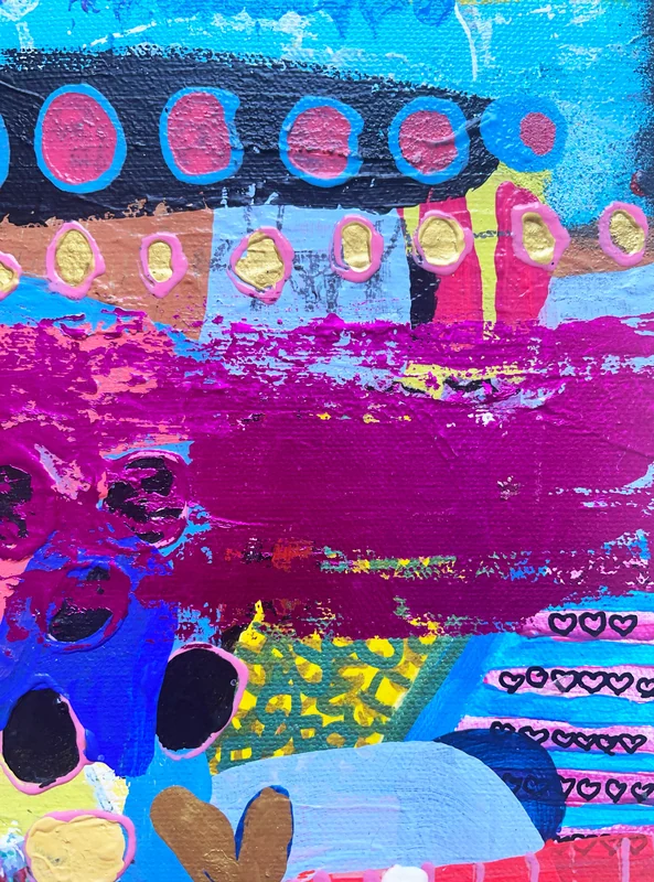 View Mixed Media Abstract Wall Art, Intuitive Art, Colorful Abstract Painting, Modern Wall Art, Contemporary Painting