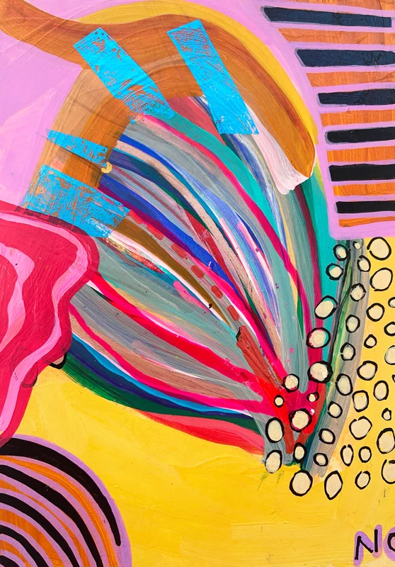 View Abstract Painting, Colorful Modern Art, Colorful Art, Art Journal, Contemporary Wall Art, Mixed Media Collage Artwork
