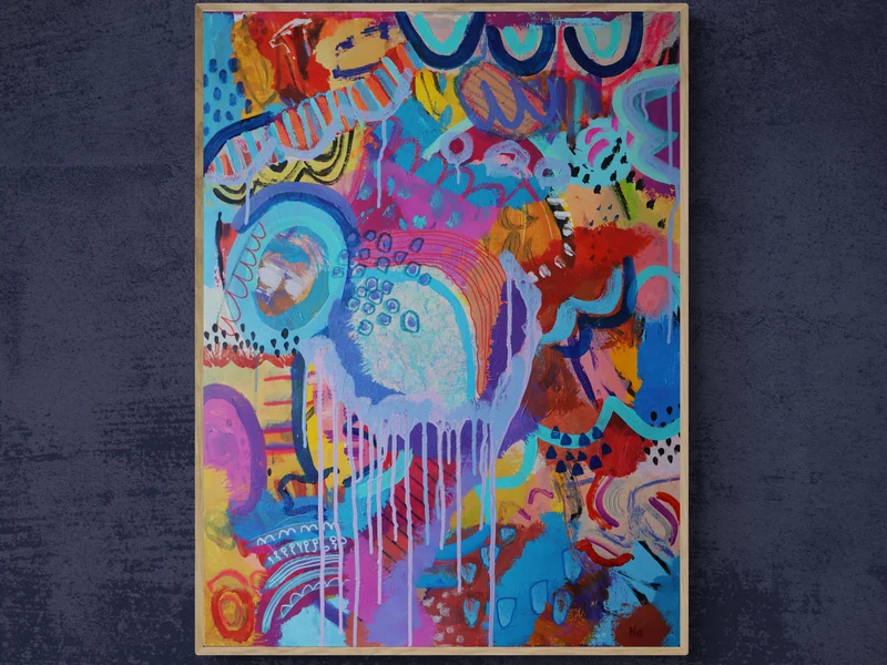 Intuitive Abstract Artwork , Colorful Abstract Wall Art, Contemporary Painting, Modern Wall Art, Original Painting on Canvas, Expressionist