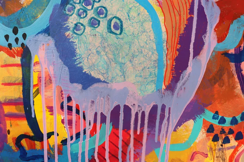 View Intuitive Abstract Artwork , Colorful Abstract Wall Art, Contemporary Painting, Modern Wall Art, Original Painting on Canvas, Expressionist