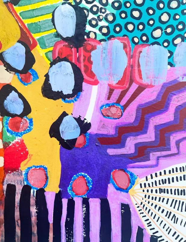 View Colorful Abstract Wall Art, Mixed Media Collage, Art Journal, Paper Collage, Modern Painting, Small Art, Beach Abstract, Painting on Paper