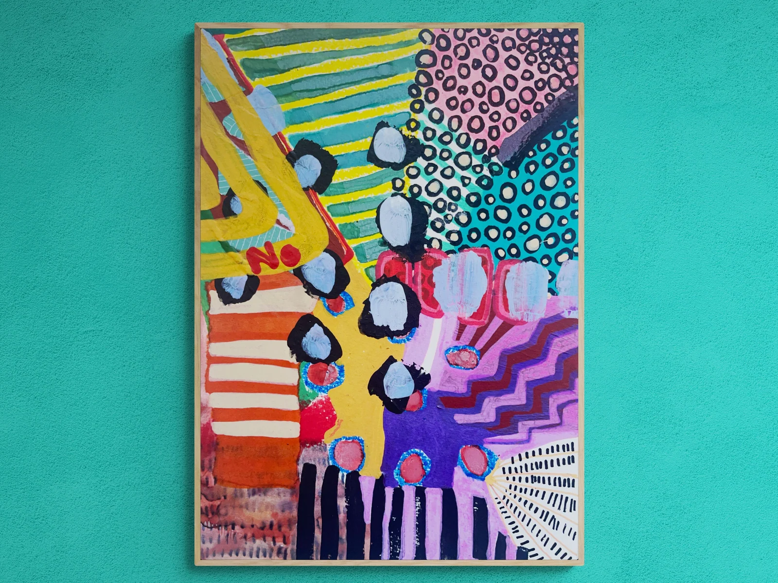 Colorful Abstract Wall Art, Mixed Media Collage, Art Journal, Paper Collage, Modern Painting, Small Art, Beach Abstract, Painting on Paper