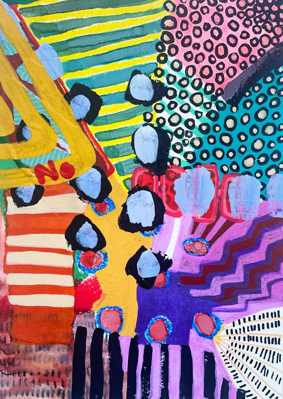 View Colorful Abstract Wall Art, Mixed Media Collage, Art Journal, Paper Collage, Modern Painting, Small Art, Beach Abstract, Painting on Paper