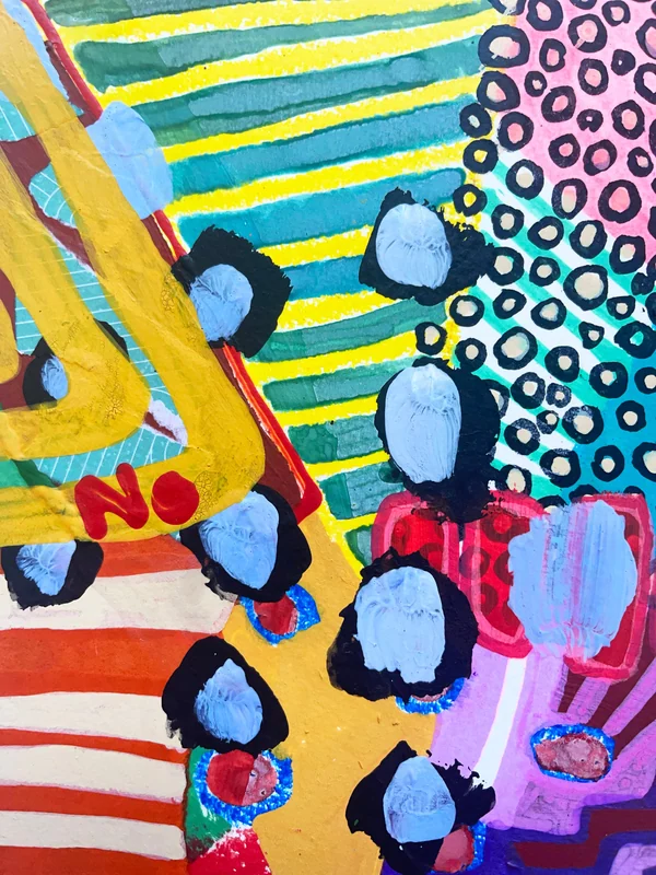 View Colorful Abstract Wall Art, Mixed Media Collage, Art Journal, Paper Collage, Modern Painting, Small Art, Beach Abstract, Painting on Paper