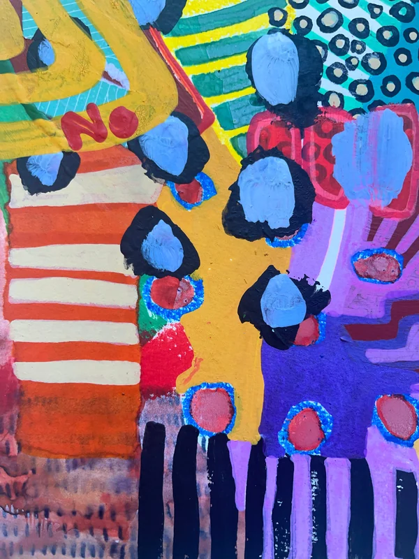 View Colorful Abstract Wall Art, Mixed Media Collage, Art Journal, Paper Collage, Modern Painting, Small Art, Beach Abstract, Painting on Paper
