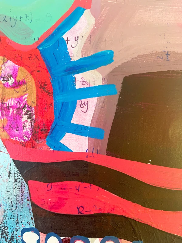View Original Abstract Expressionist Painting, Mixed Media on Paper, Contemporary Art, Small Original Painting, Quirky Art, One of a kind art