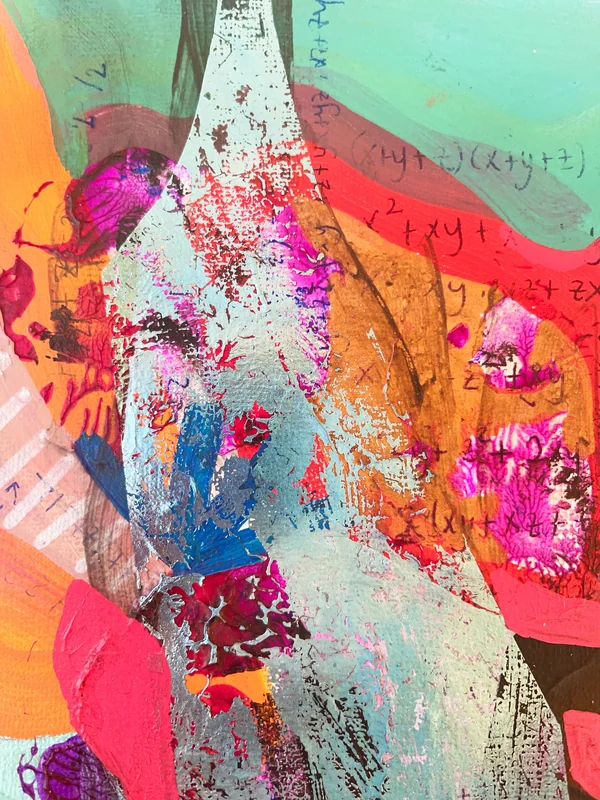 View Original Abstract Expressionist Painting, Mixed Media on Paper, Contemporary Art, Small Original Painting, Quirky Art, One of a kind art