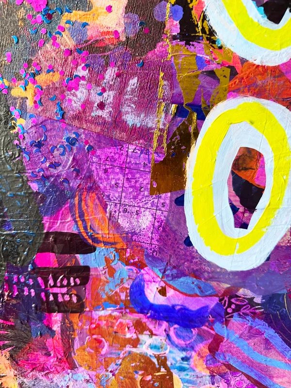View Solidarity in Dark Times, Abstract Expressionism Wall Art, Mixed Media Painting, Intuitive Art on Canvas, Original Artwork
