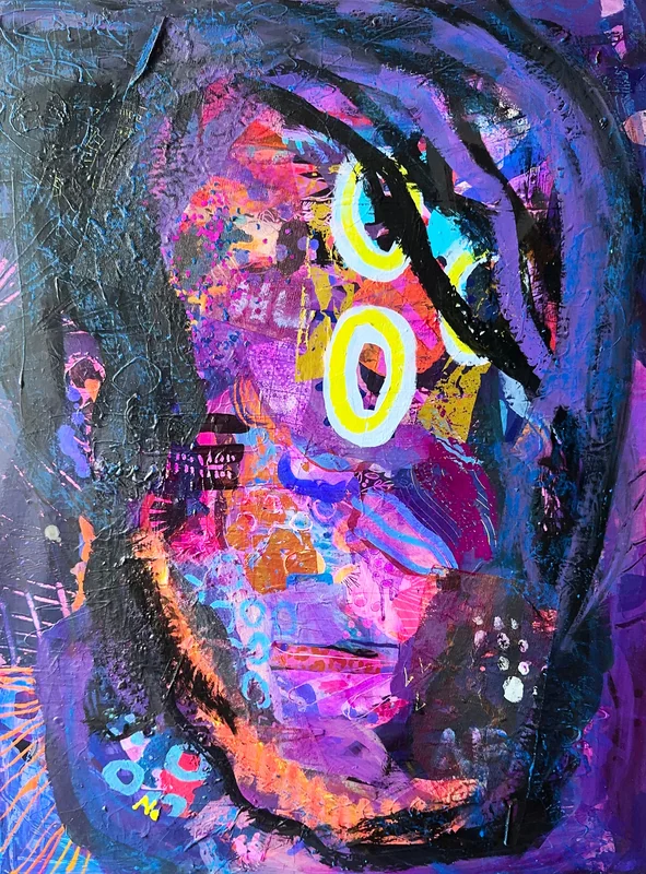 View Solidarity in Dark Times, Abstract Expressionism Wall Art, Mixed Media Painting, Intuitive Art on Canvas, Original Artwork
