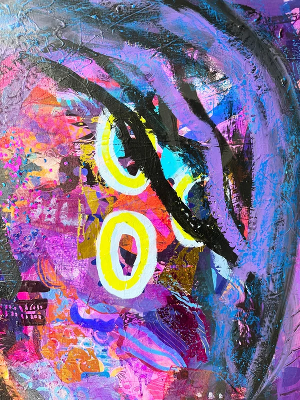 View Solidarity in Dark Times, Abstract Expressionism Wall Art, Mixed Media Painting, Intuitive Art on Canvas, Original Artwork