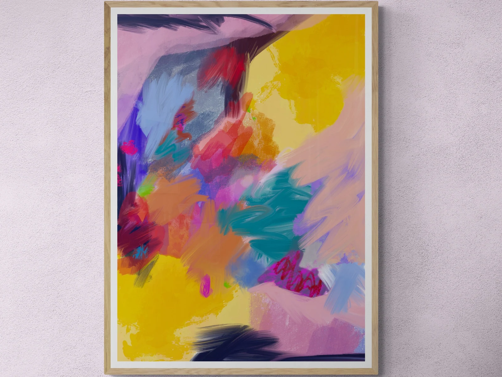 Opposite Hand Artwork, Colorful Abstract Quality Print, Affordable Downloadable Art, Contemporary Painting