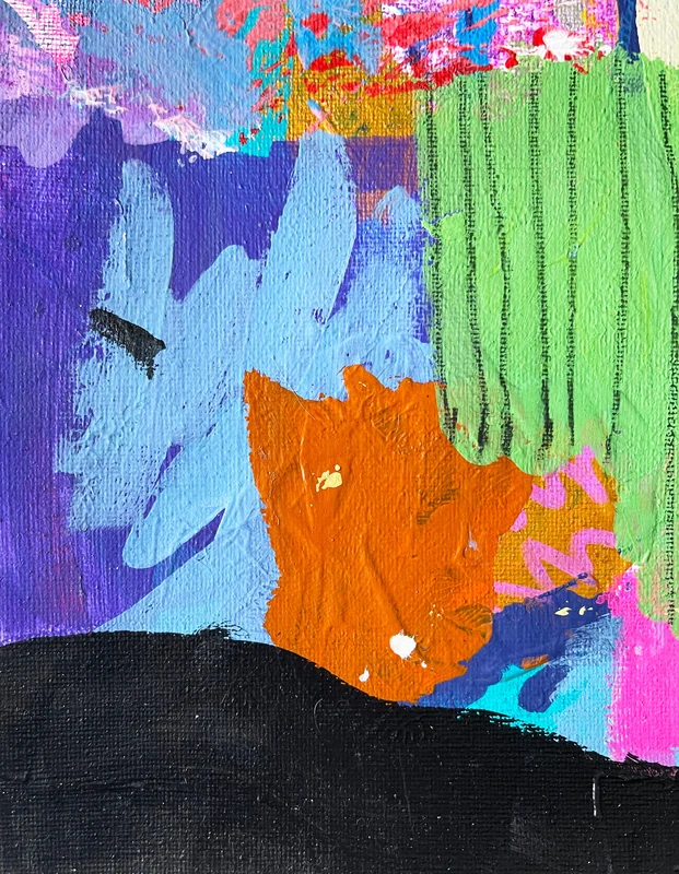 View Mixed Media Art on Paper, Abstract Painting, Colorful Wall Art, Original Intuitive Art