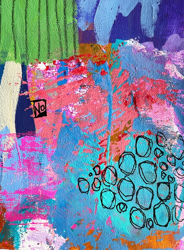 View Mixed Media Art on Paper, Abstract Painting, Colorful Wall Art, Original Intuitive Art