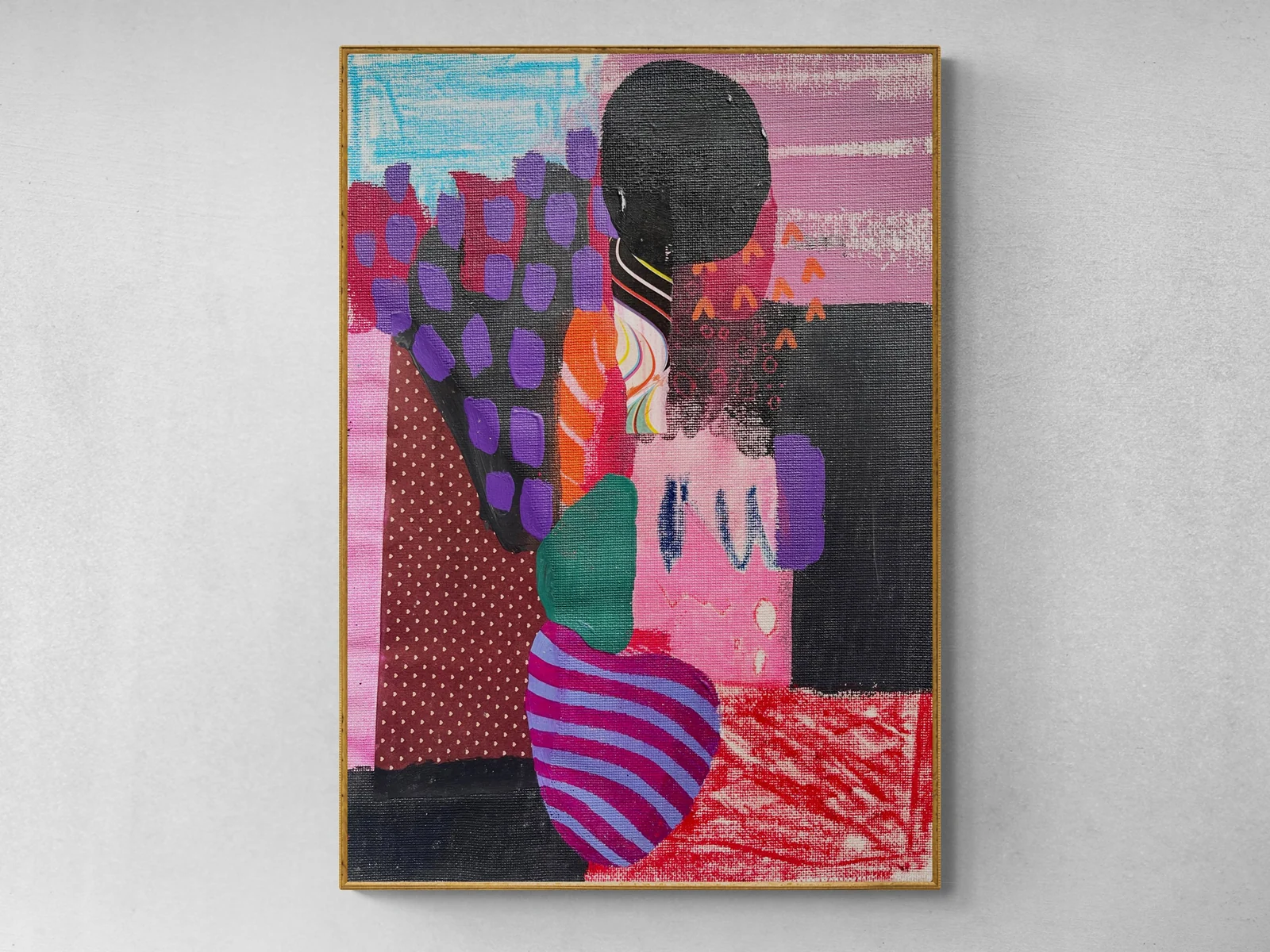 Mixed Media Art on Paper, Abstract Painting, Colorful Wall Art, Original collage Intuitive Art
