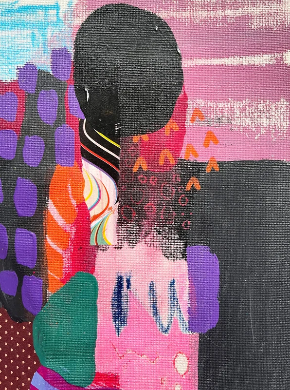 View Mixed Media Art on Paper, Abstract Painting, Colorful Wall Art, Original collage Intuitive Art