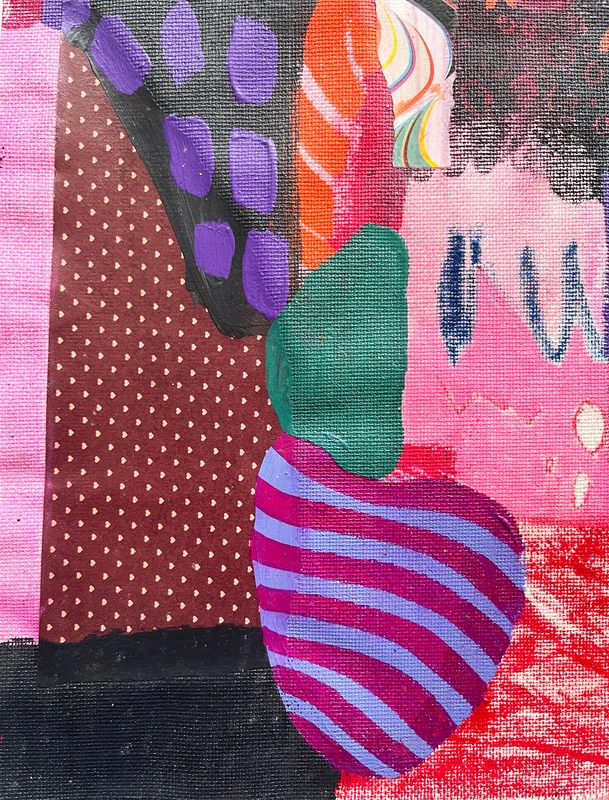 View Mixed Media Art on Paper, Abstract Painting, Colorful Wall Art, Original collage Intuitive Art